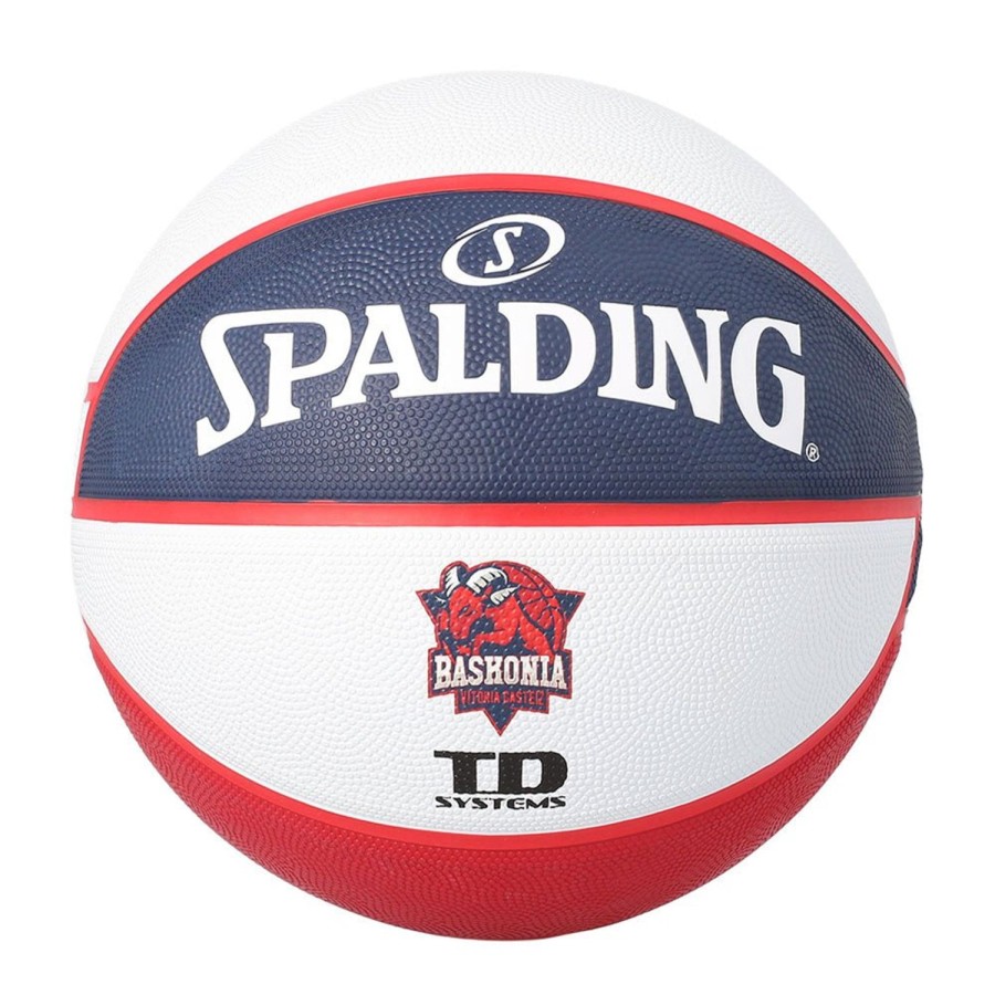 Basketball Spalding Leagues | Baskonia Vitoria Gasteiz Euroleague Team Rubber Indoor/Outdoor Basketball