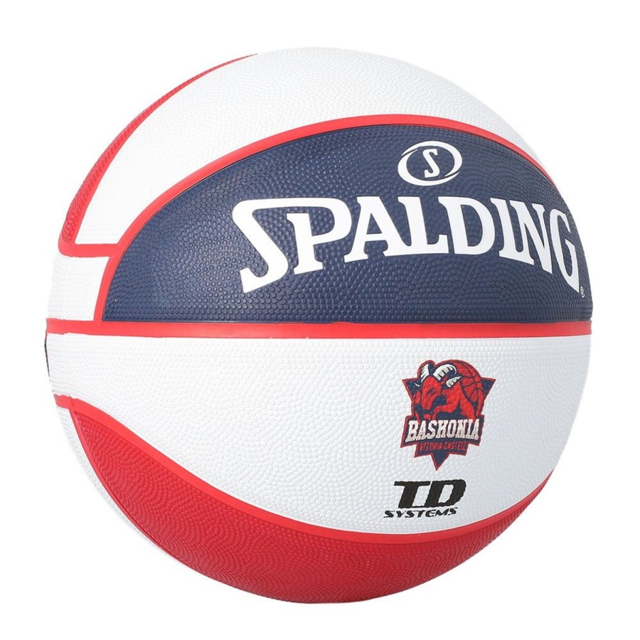 Basketball Spalding Leagues | Baskonia Vitoria Gasteiz Euroleague Team Rubber Indoor/Outdoor Basketball