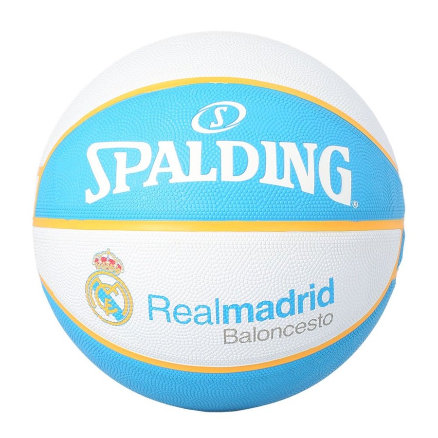 Basketball Spalding Indoor | Real Madrid Euroleague Team Rubber Indoor/Outdoor Basketball