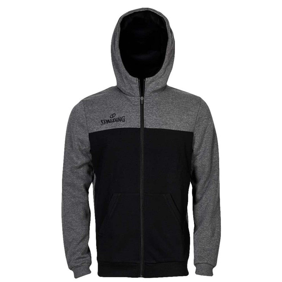 Teamwear Spalding Sweaters & Hoodies | Street Hooded Jacket Anthra Melange/Black Small Size