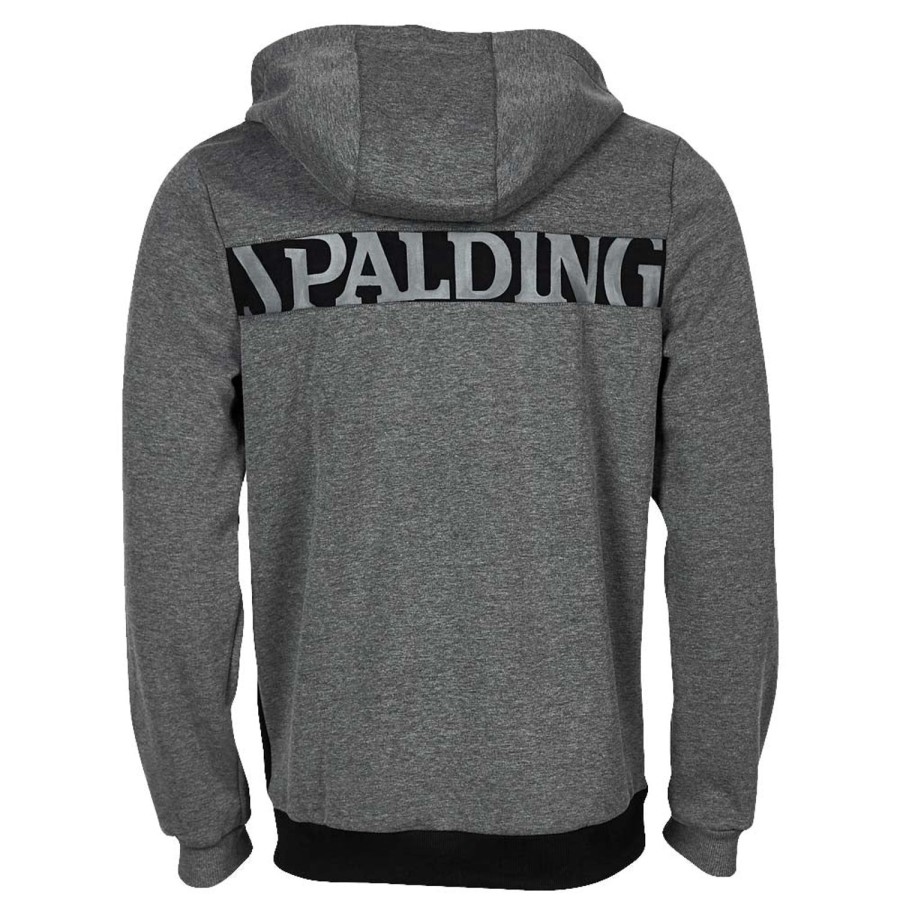 Teamwear Spalding Sweaters & Hoodies | Street Hooded Jacket Anthra Melange/Black Small Size