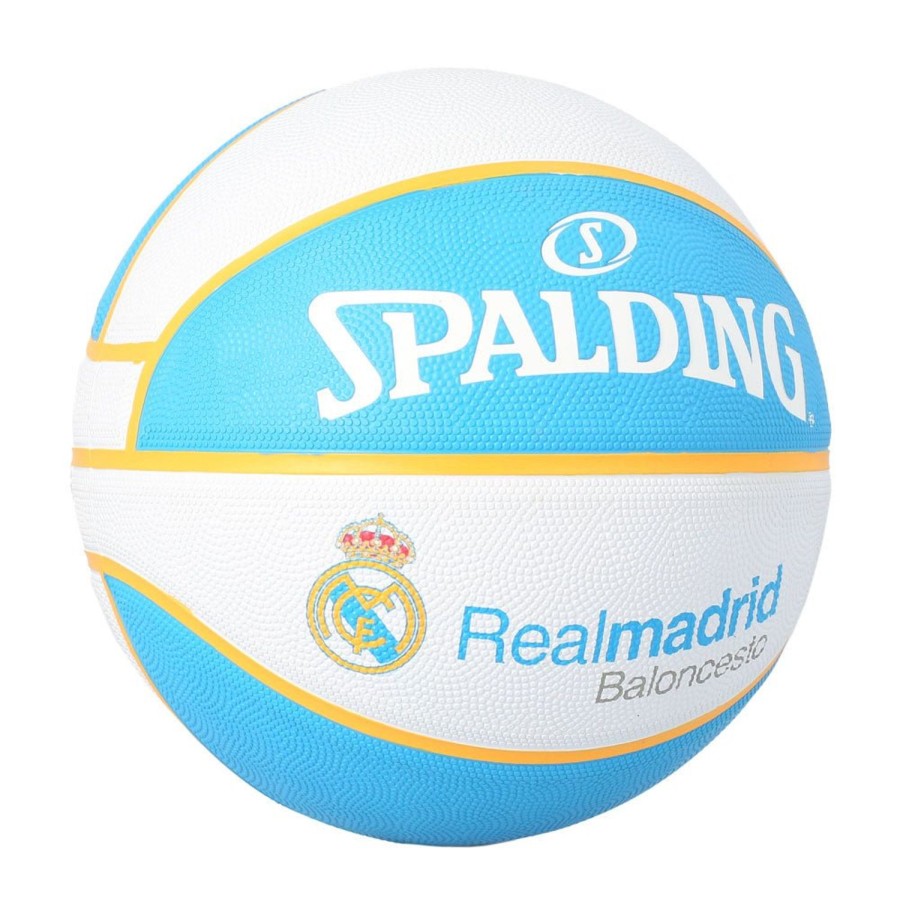 Basketball Spalding Leagues | Real Madrid Euroleague Team Rubber Indoor/Outdoor Basketball