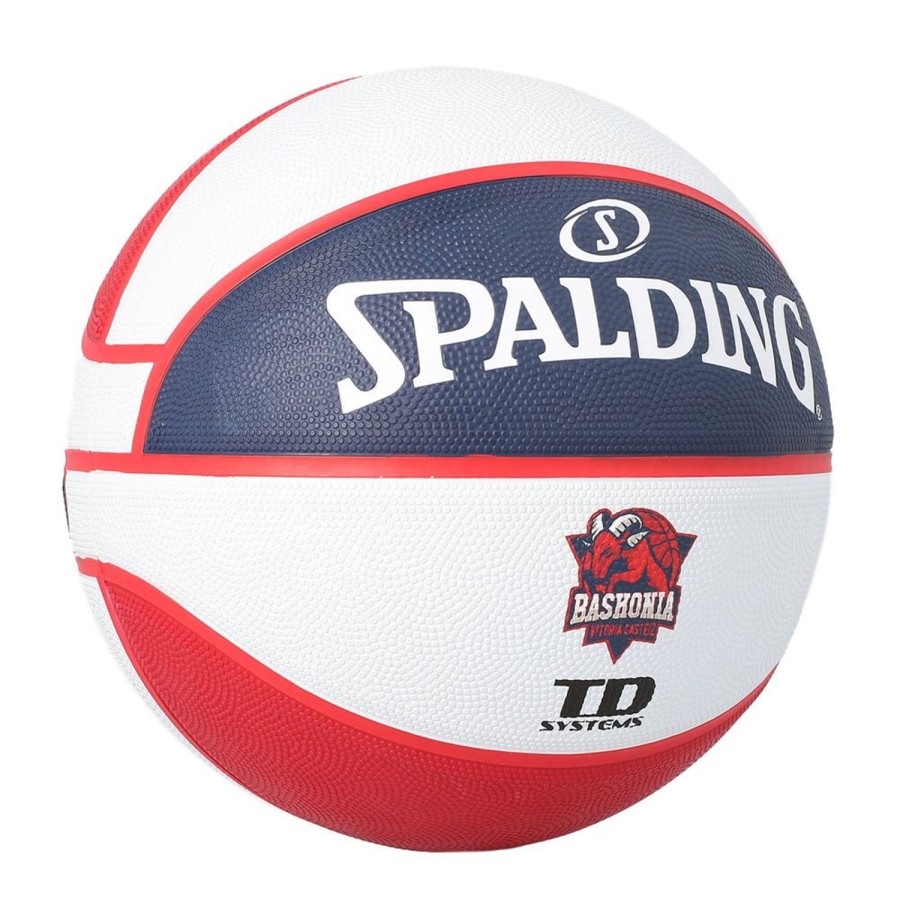 Basketball Spalding Indoor | Baskonia Vitoria Gasteiz Euroleague Team Rubber Indoor/Outdoor Basketball